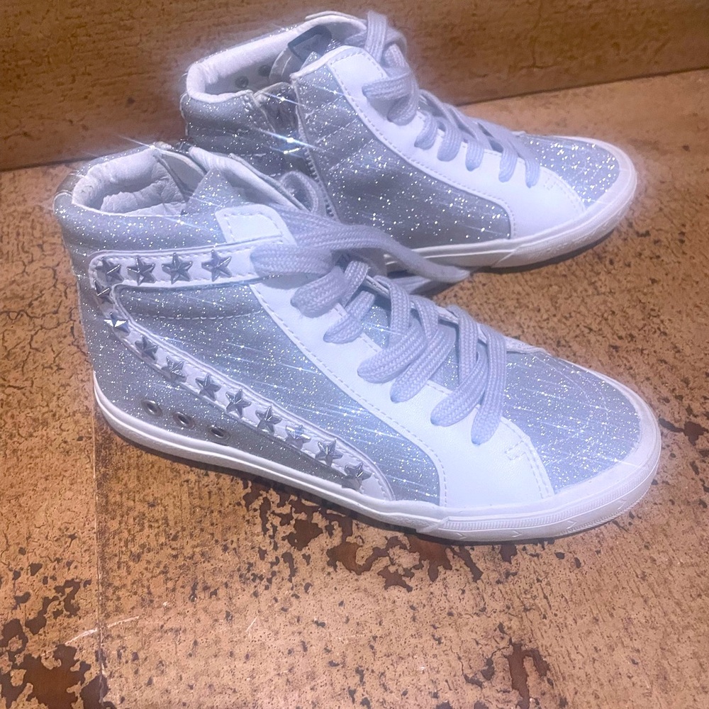 Brand New- Never Worn Vintage Havana silver high tops size 3